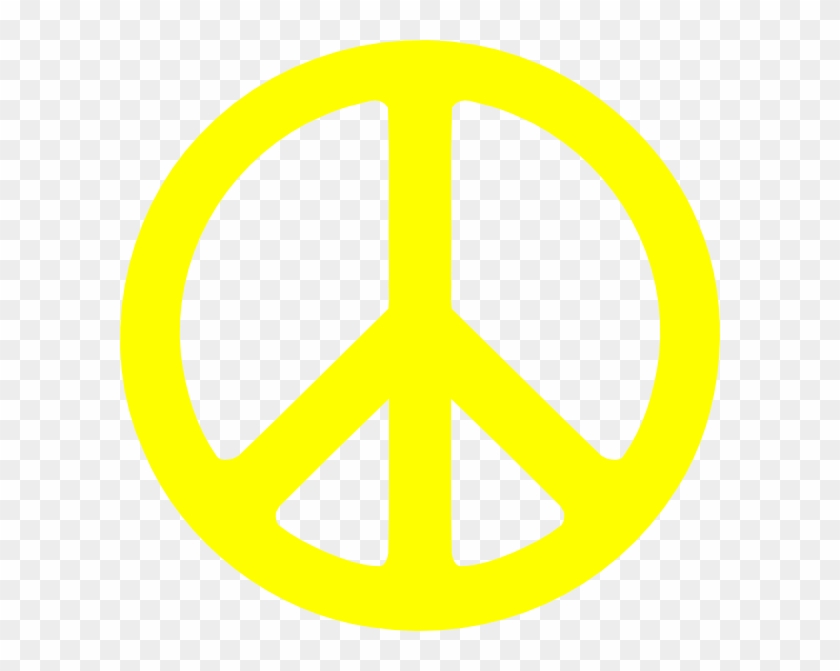 Peace Symbol Yellow Clipart #1504316