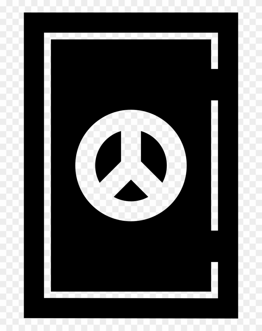 Door With Peace Sign Comments - Emblem Clipart
