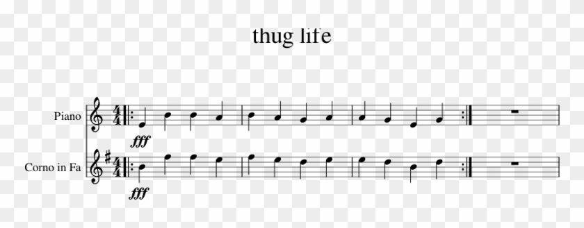 Thug Life Sheet Music For Piano, French Horn Download - Problem Statement Clipart