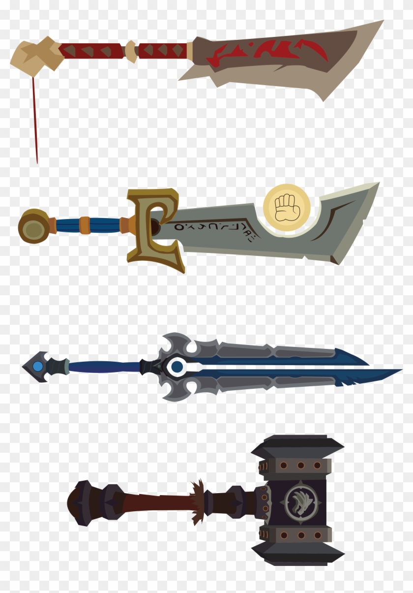 Made Some In-game Weapons In Illustrator - Weapon In Illustrator Clipart