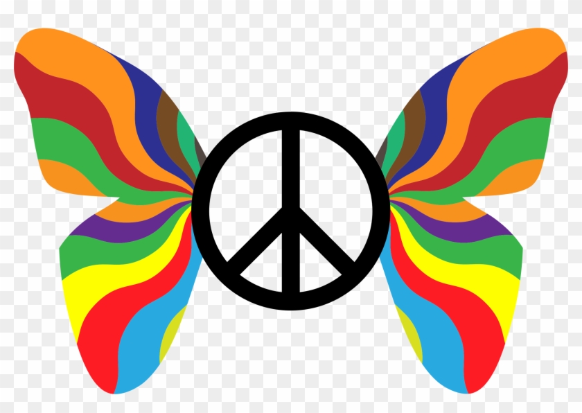 This Free Icons Png Design Of Groovy Peace Sign Butterfly Clipart