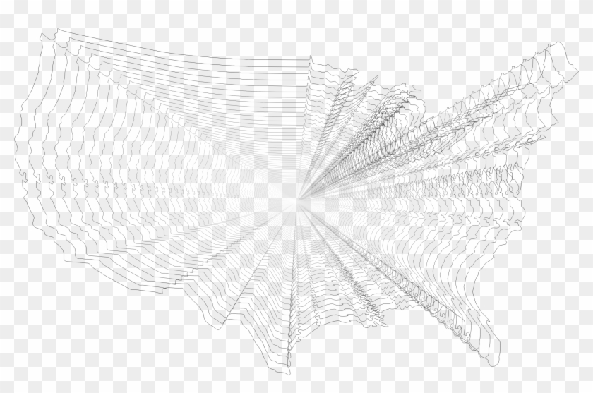 Us Map Outline Zoom Vector Stock - Crochet Clipart