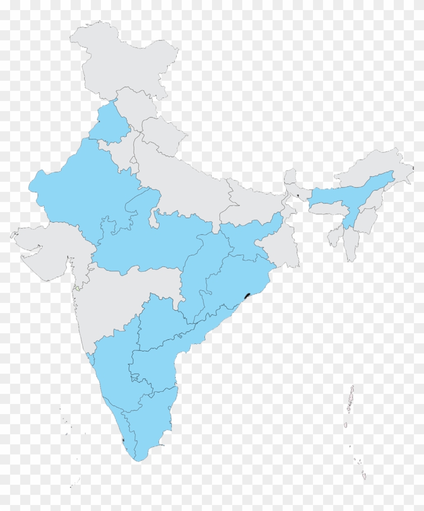 Clipart Library Ict Academy Covered Servicing In Currently - India Map - Png Download