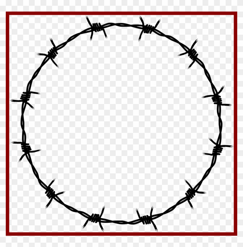 Barbed Wire Fence Png - Barbed Wire Circle Png Clipart