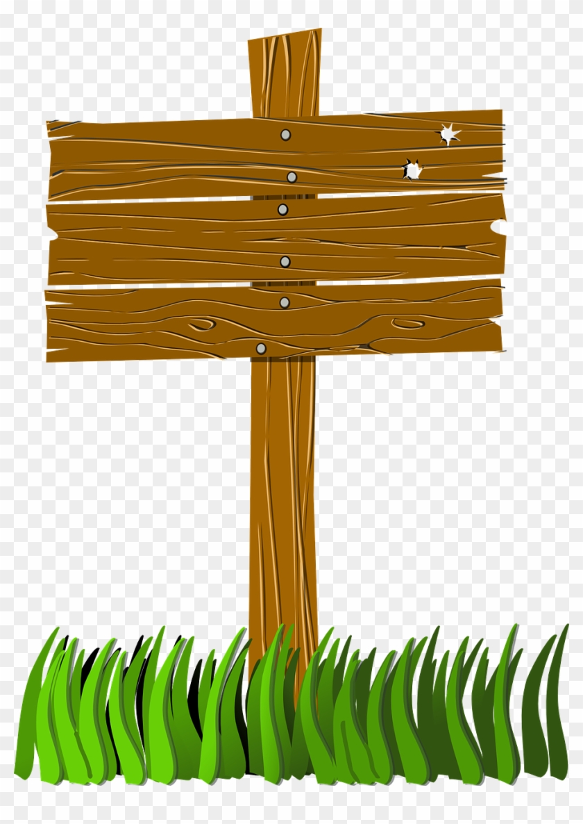 Blank Camp Sign Png Pluspng - Wooden Sign Post Clip Art Transparent Png #1505625