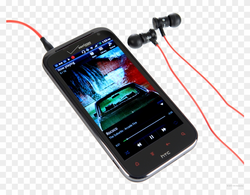 Mobile Earphone Transparent Png - Phone With Headphones Png Clipart #1505841