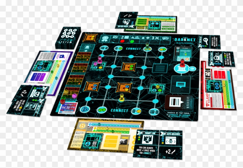 Components - Dark Net Board Game Clipart