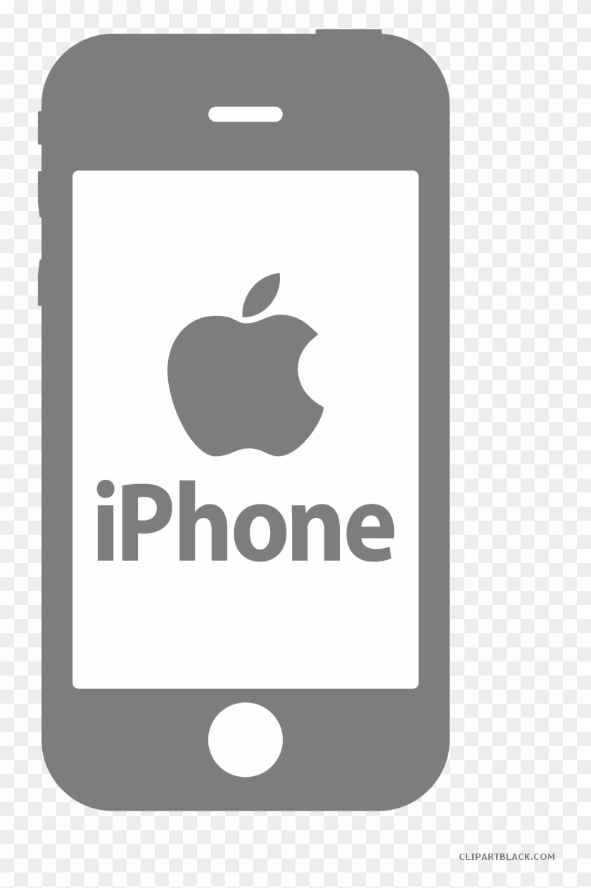 Iphone Clipart Black And White - Png Download