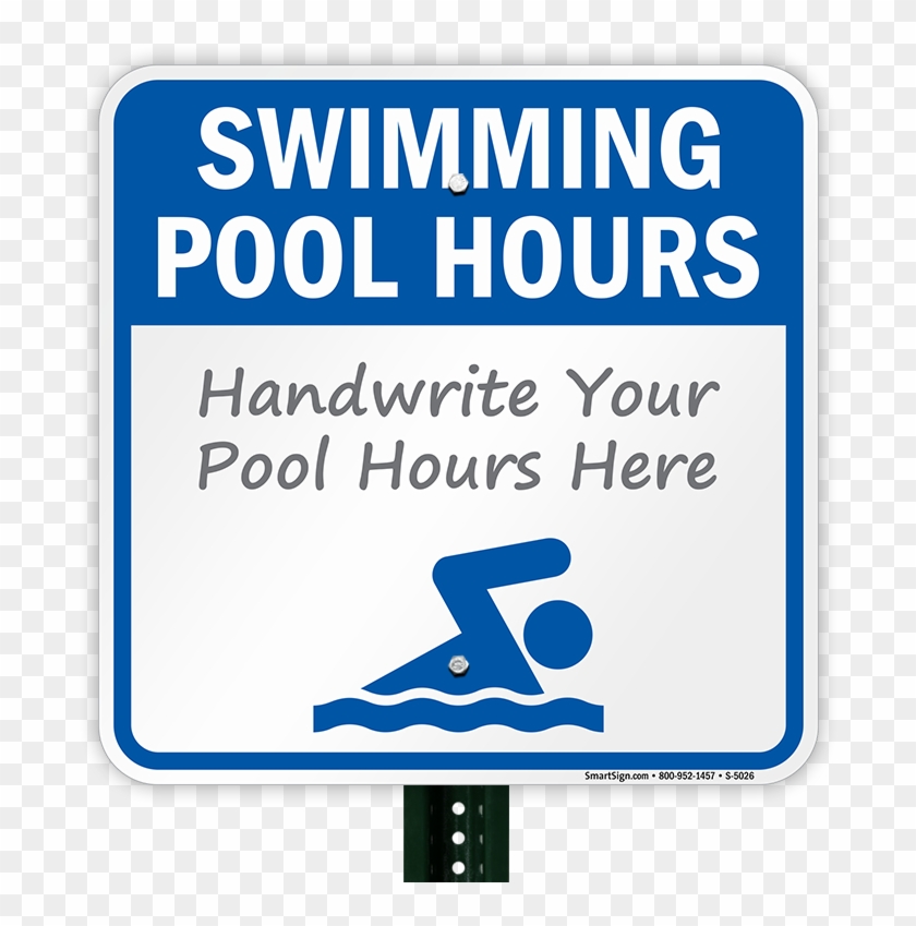 Swimming Pool Hours Blank Write-on Sign - Natacion Clipart #1507012