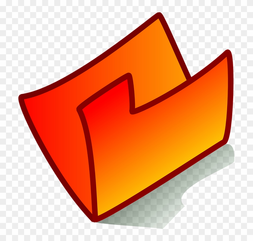 Folder, Orange, Theme, Blank, Empty, Sign, Symbol Clipart