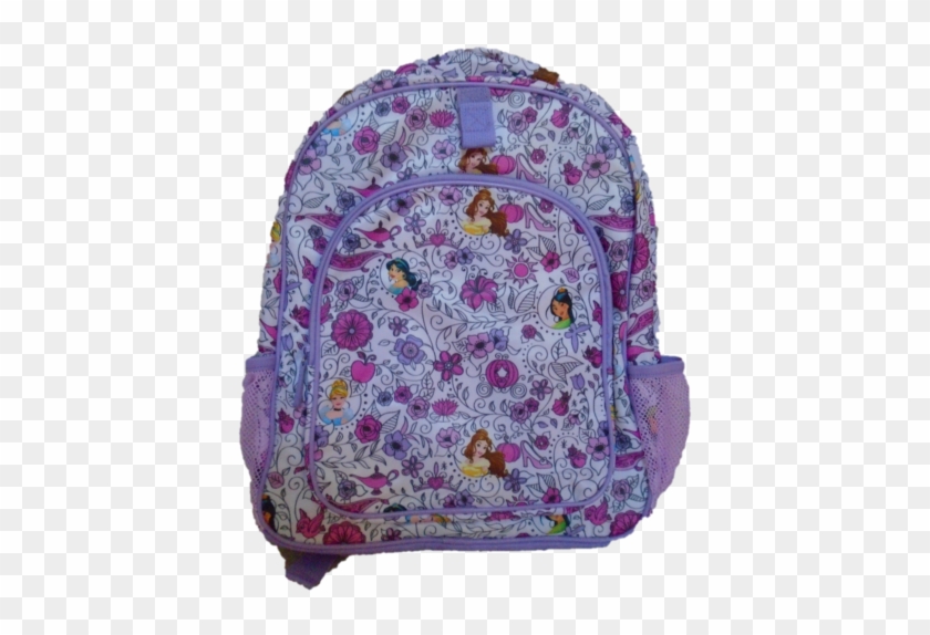 Disney Princess White Purple Backpack Belle Jasmine - Backpack Clipart