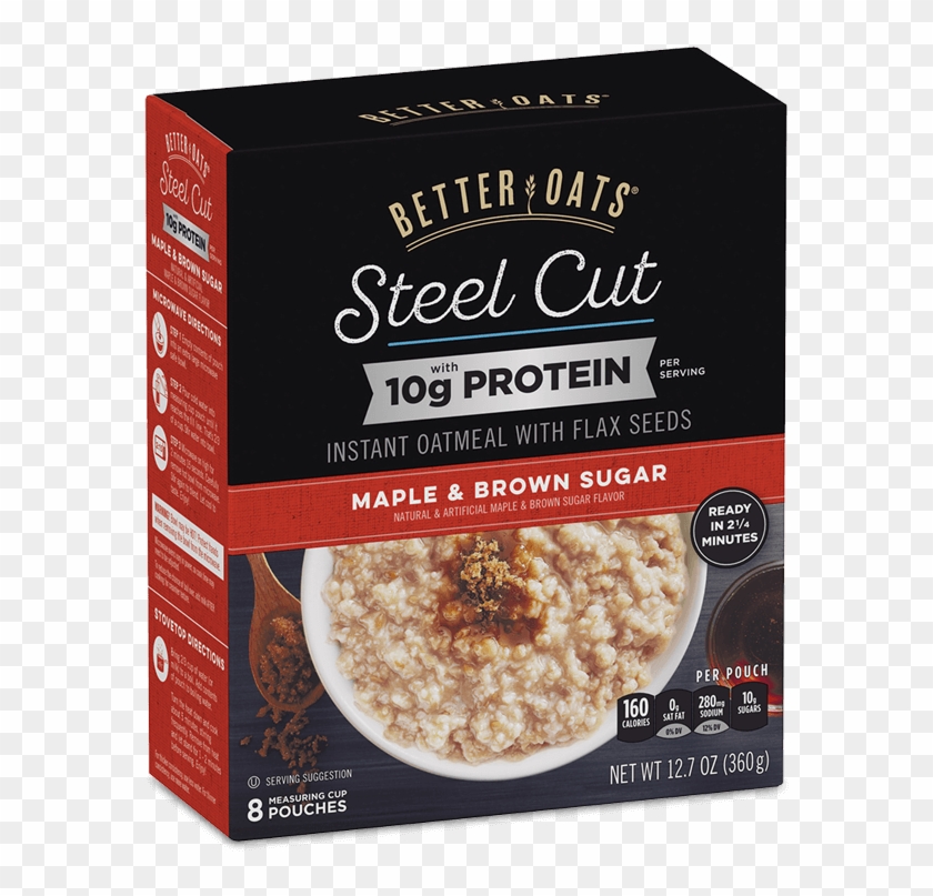 Better Oats Steel Cut 10g Protein Maple & Brown Sugar ...