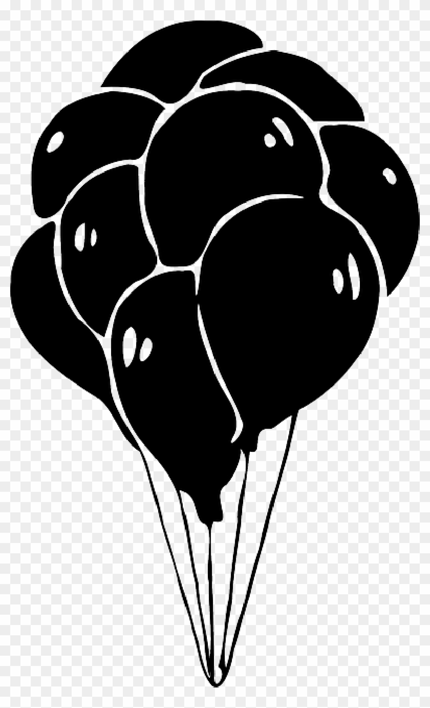 Royalty Free Library Clip Art - Black Balloons Clip Art - Png Download #1508234