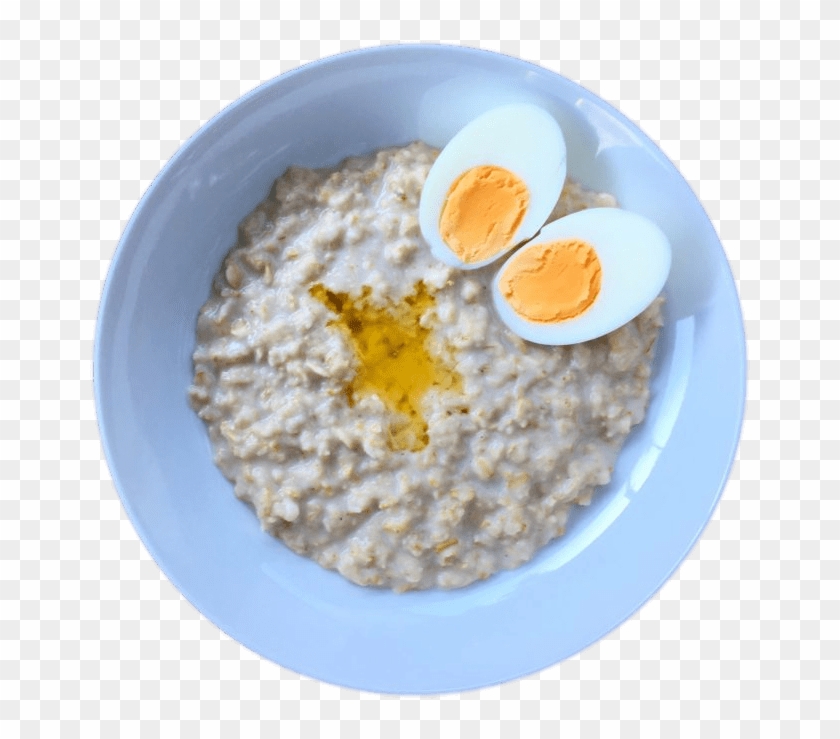 Food - Oatmeal With Boiled Egg Clipart