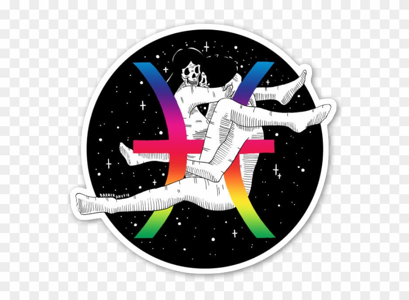 Pisces Sticker - Javelin Throw Clipart