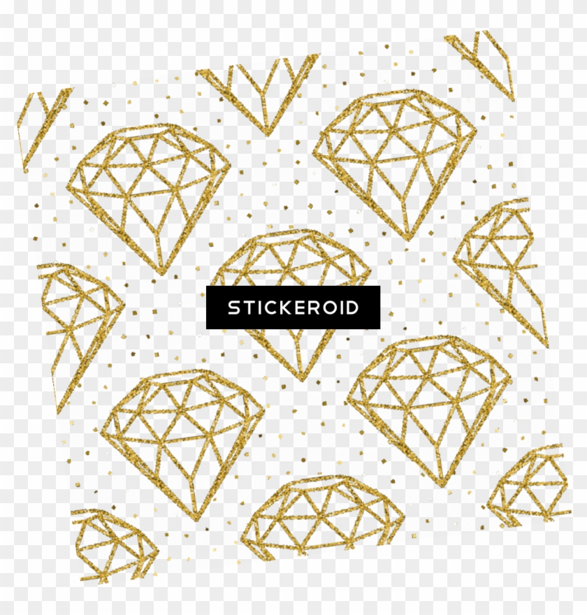Goldglitter Diamonds Background Overlay Esthetic Clipart #1509833