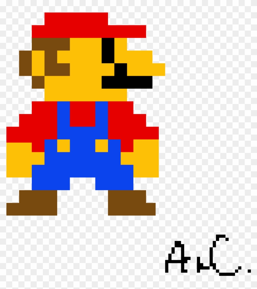 My First Pixel Mario - Mario Bros 8 Bits Clipart