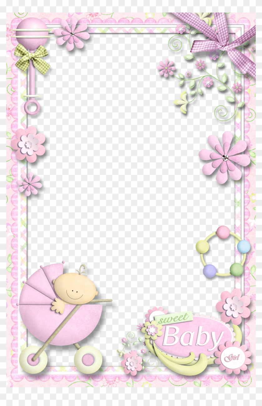 Photo Frame For Baby Girl - Girl Birthday Frame Png Clipart