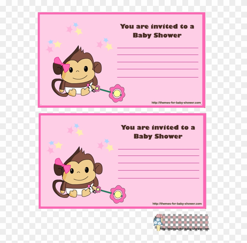 Monkey Baby Shower Invitations 4 - Invitaciones En Blanco De Monkey Clipart