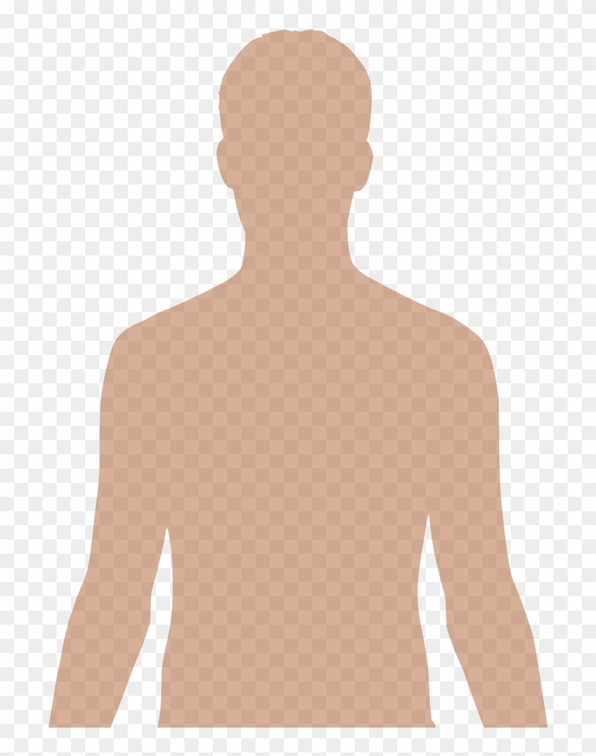 File - Man Shadow - Upper - Human Upper Body Silhouette Clipart #1510917