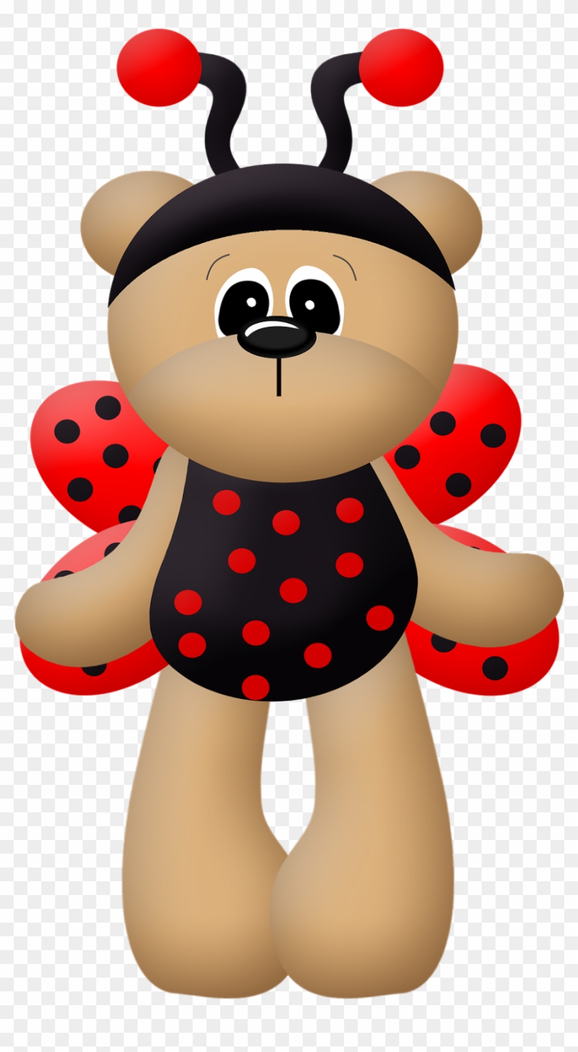 996 X 1600 4 - Teddy Bears Dressed As Ladybugs Clipart - Png Download