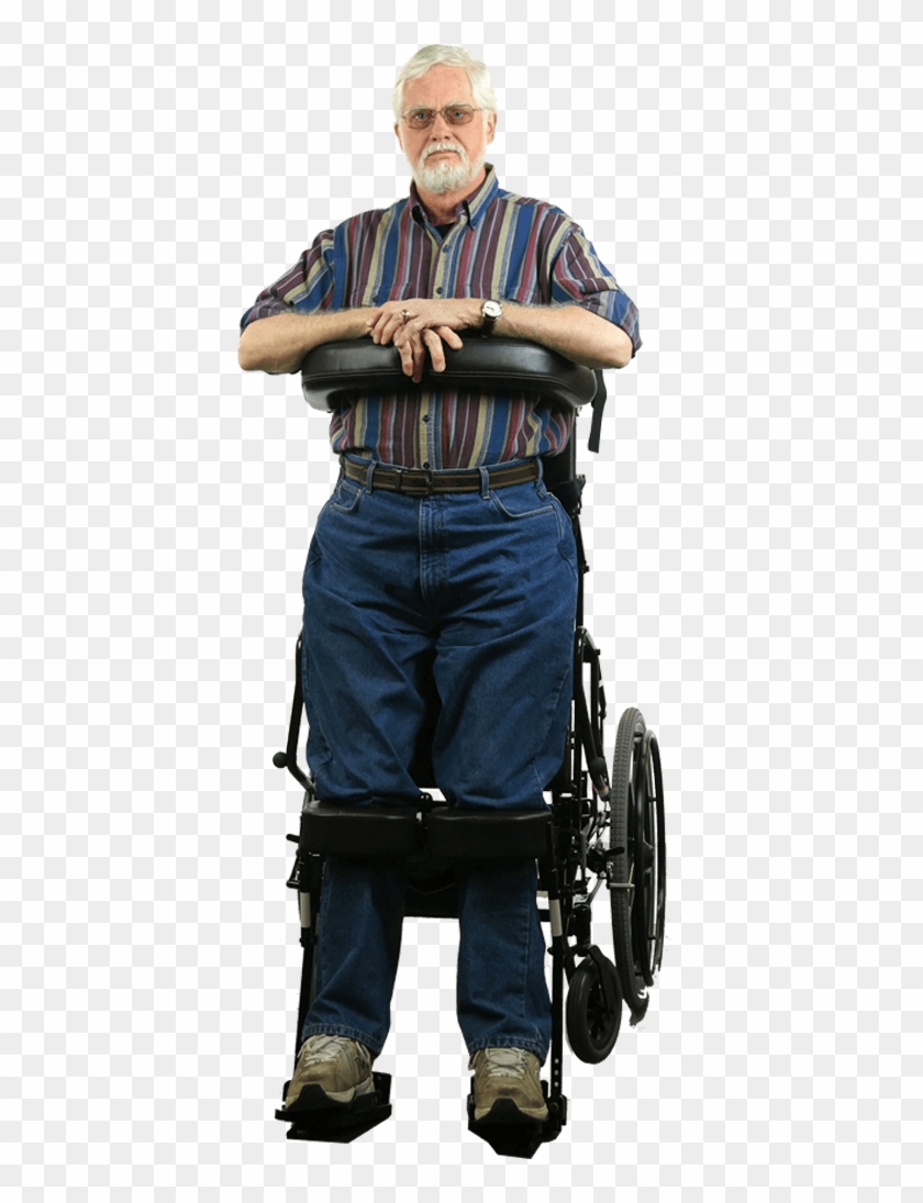 Man Standing In Superstand Wheelchair - Motorized Wheelchair Clipart