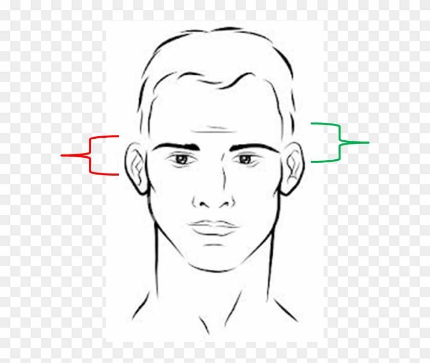 An Important Assumption Here Is That Your Hairstyle - Drawing Of A Man's Face Clipart #1511414