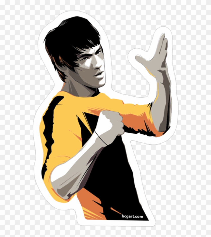 "lee" Sticker By Craig Drake - Bruce Lee Hd Wallpaper For Iphone Clipart
