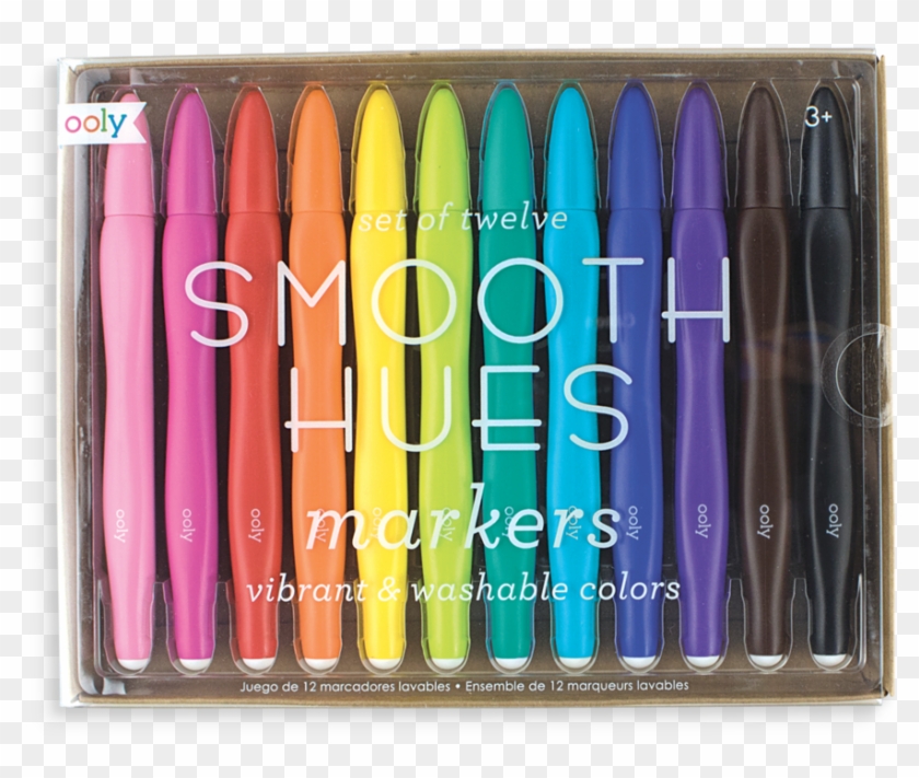 Colored Markers With A Smooth Comfort Grip And A Fine - Smooth Hues Markers Clipart #1511517