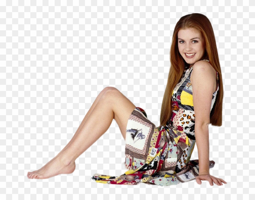 Girl Sitting - Los Pies De Isla Fisher Clipart