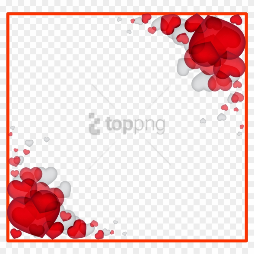 Free Png Love Border Frame Png Image With Transparent - Transparent Background Heart Frame Png Clipart #1512120