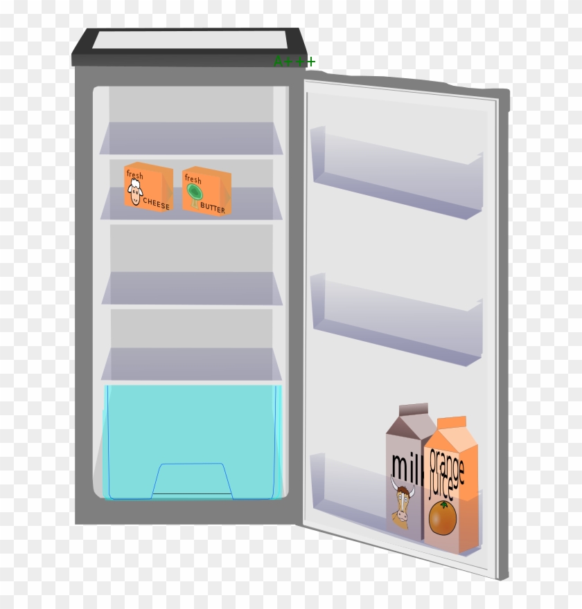 Refrigerator Png Black And White Transparent Refrigerator - Open Fridge Clipart Png #1512147