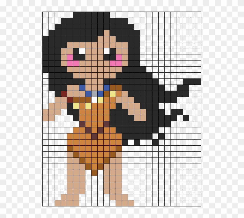 Pocahontas Perler Bead Pattern / Bead Sprite - Pocahontas Perler Beads Clipart