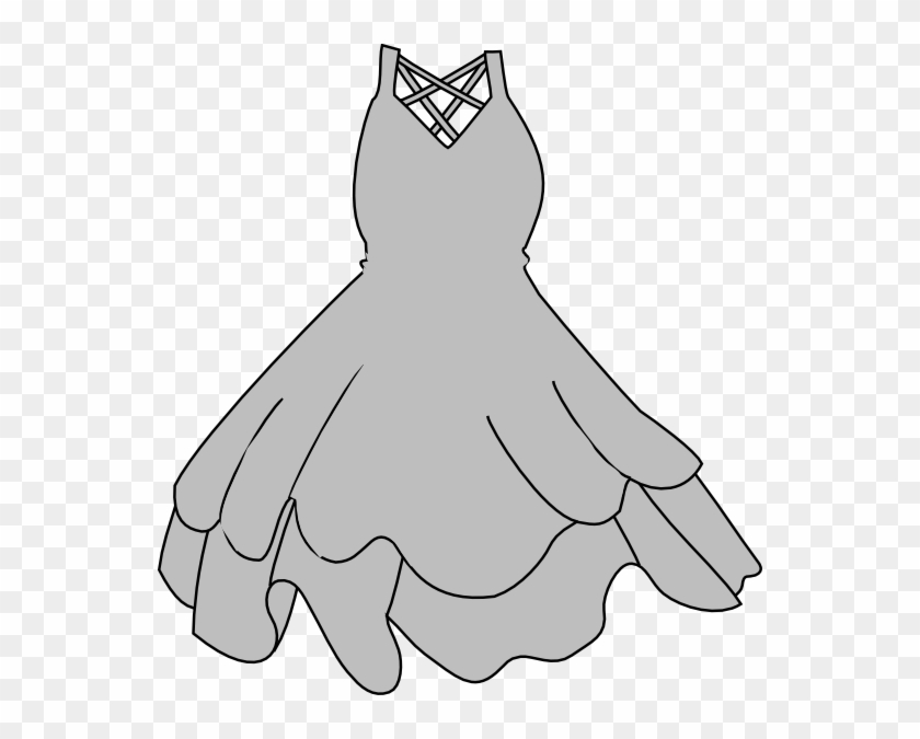 Best Wedding Dress Outline - Dresses Clipart - Png Download