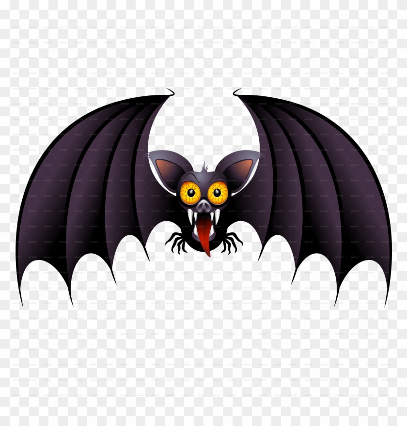 Cartoon Halloween Bat Clipart #1513164