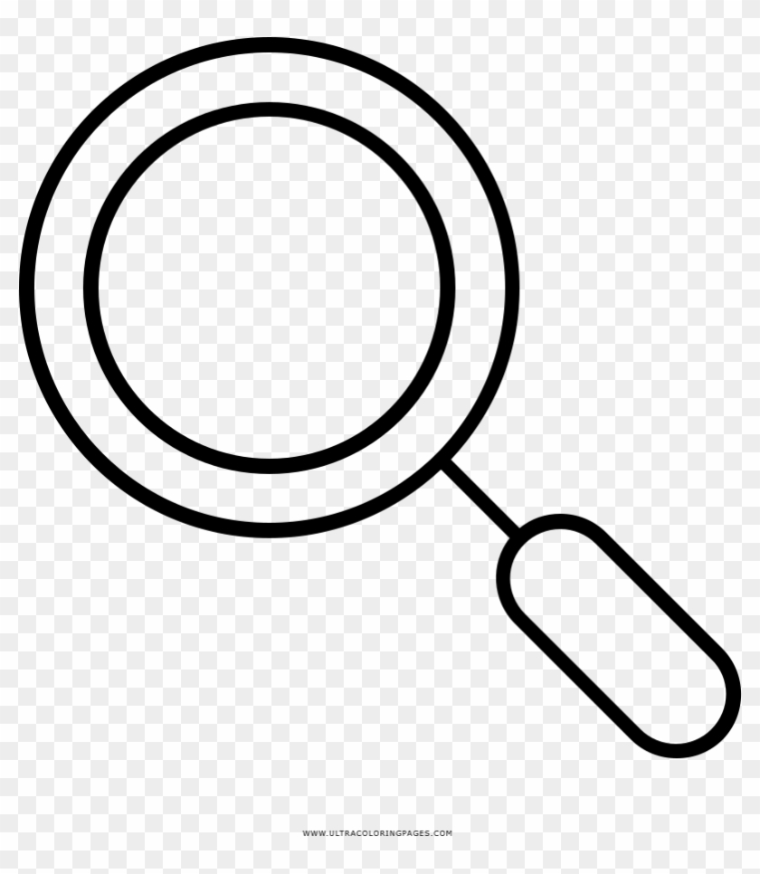 Lupa Página Para Colorear - Circle Clipart