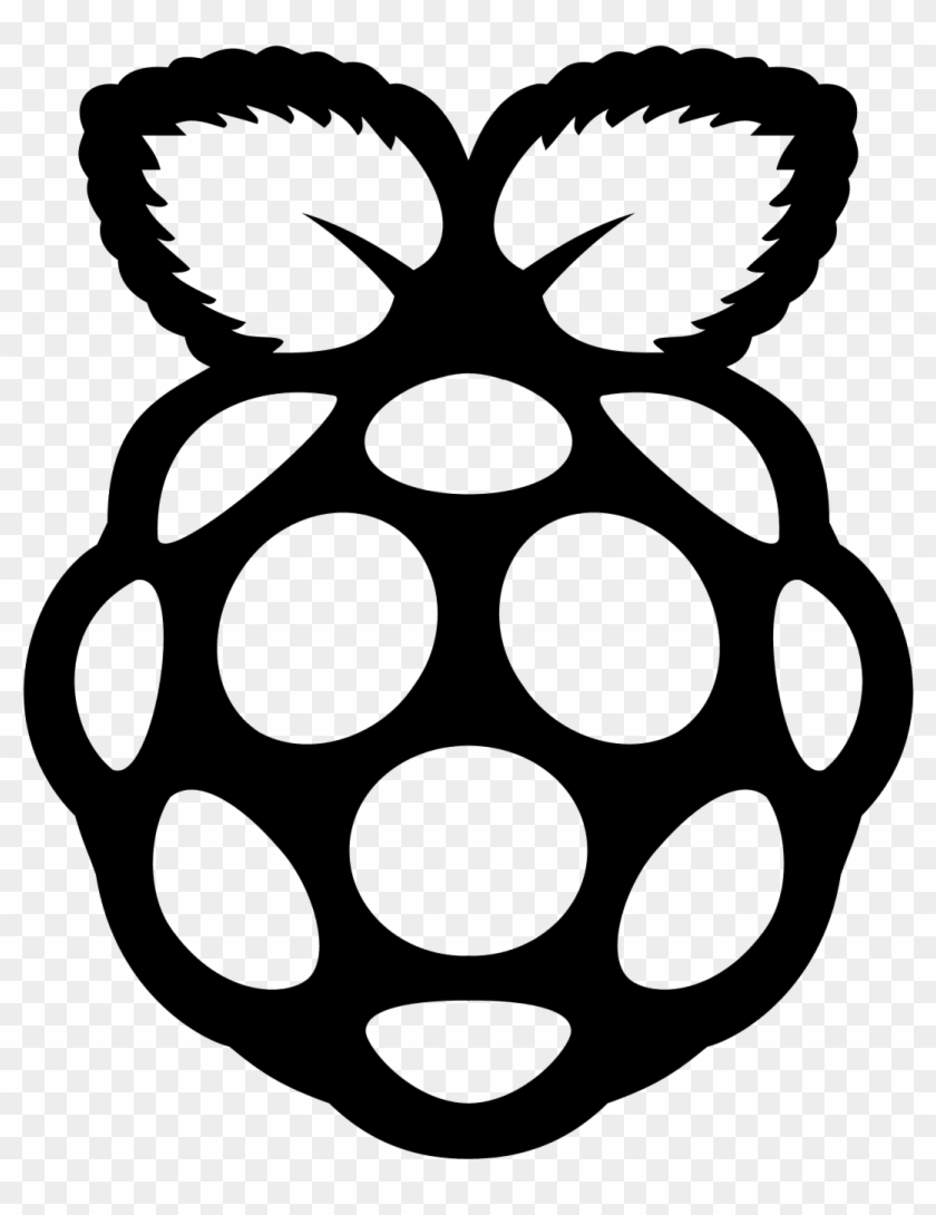 It Is An Oval Shape With Tiny Raised Circles All - Raspberry Pi Logo Black And White Clipart #1514258