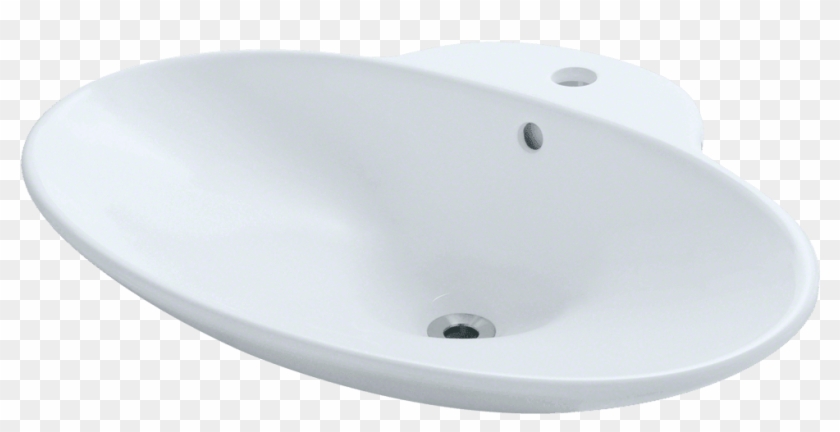 Polaris 24 5/8" Porcelain Oval Bathroom Vessel Sink - Bathroom Sink Clipart #1514281