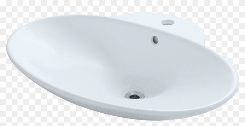 Polaris 24 5/8" Porcelain Oval Bathroom Vessel Sink - Bathroom Sink Clipart