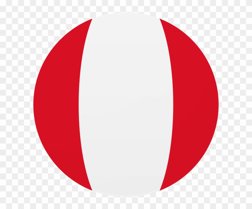 Peru Round Flag - Circle Clipart