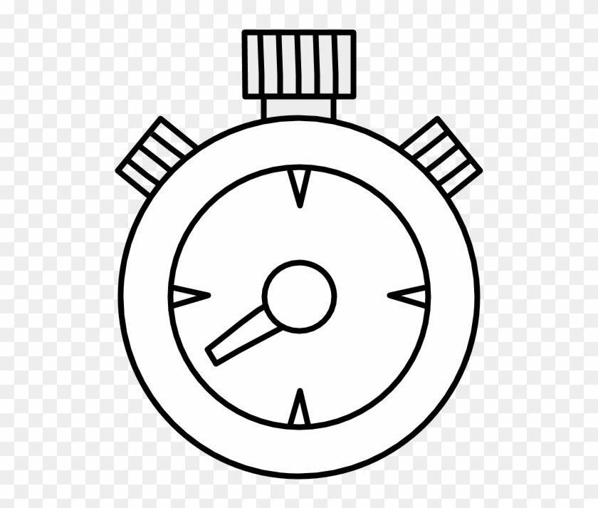 Stopwatch, Black And White, Png - Circle Clipart