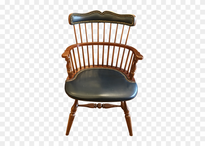 Leather Captains Chair With Nail Head Detail - Windsor Chair Clipart #1515207