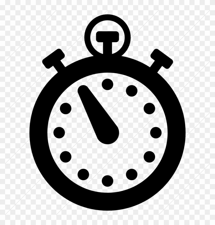 Stopwatch Icon Black - Alice In Wonderland Bunny Clock Clipart #1515266