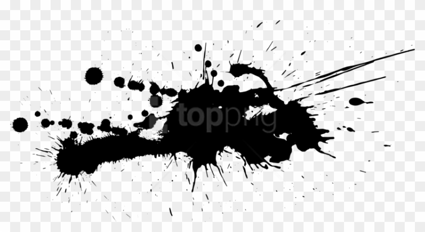 Free Png Download Free - Black Paint Splatter Transparent Clipart #1515437