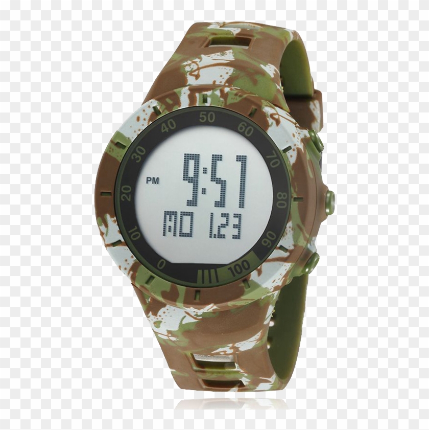 Ohsen New 1615 Stopwatch Chrono Green Camouflage - Ohsen 1615 Clipart #1515875