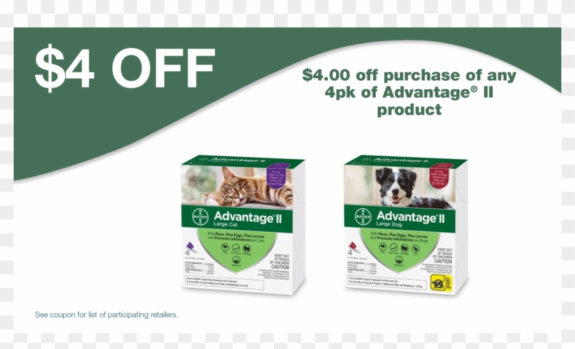Save On Advantage Ii 4-pack Pet Products For Your Cat - Flyer Clipart #1516855