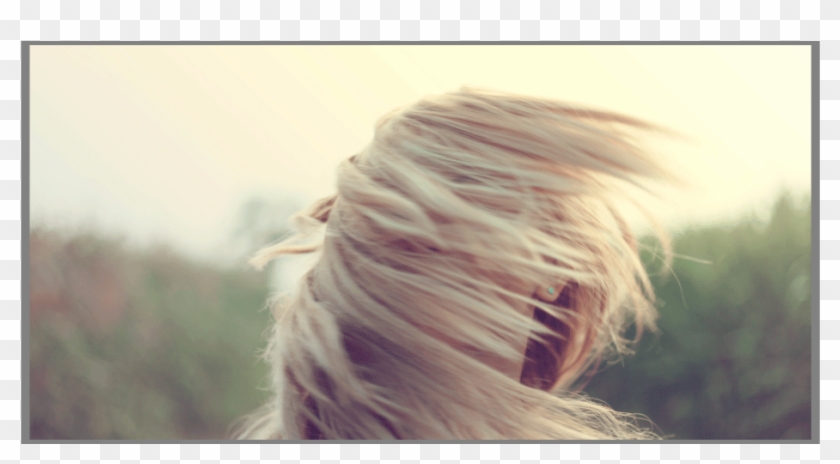 Blonde Long Hair Melancholic Woman Clipart