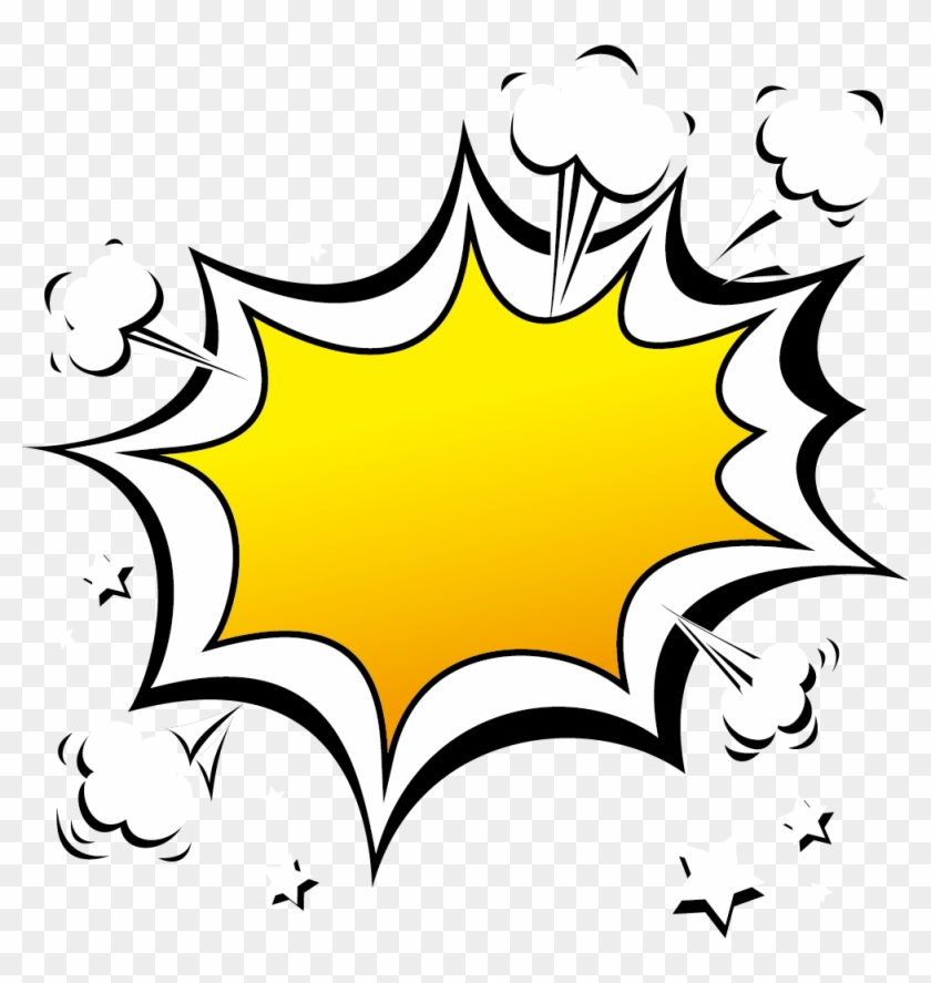 Explosion Comics Balloon Illustration Speech Effects - Comic Balloon Explosion Png Clipart