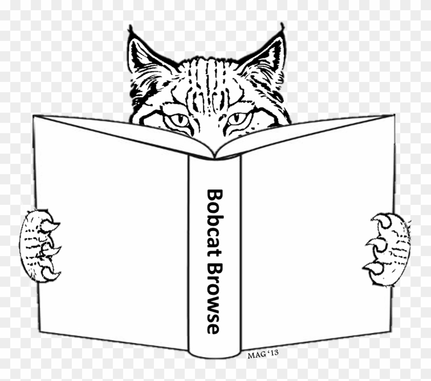 Discover Your Next Favorite Book - Bobcat Reading A Book Clipart #1517446