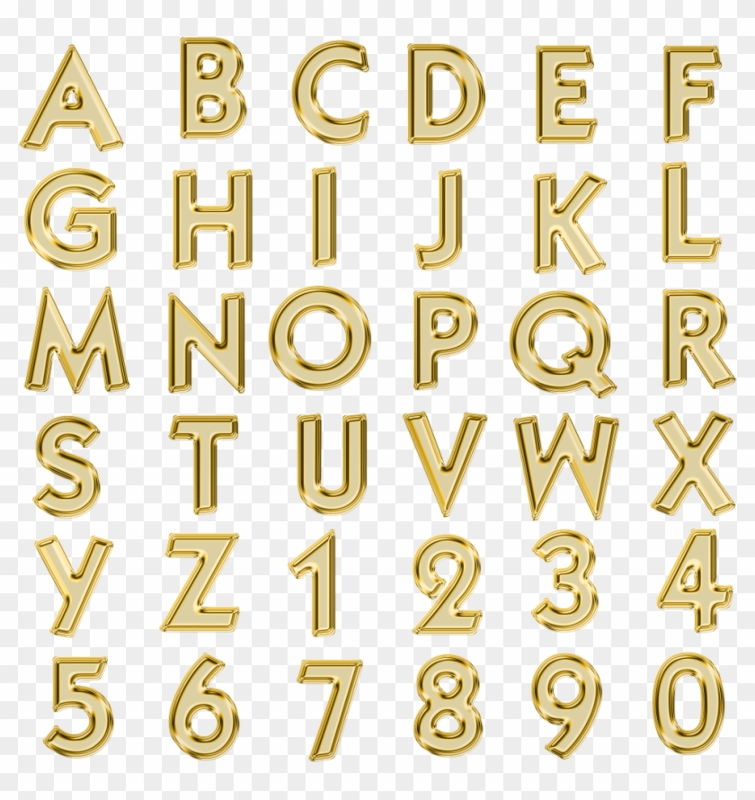 Oro Png - Letras Color Oro Png Clipart #1517483
